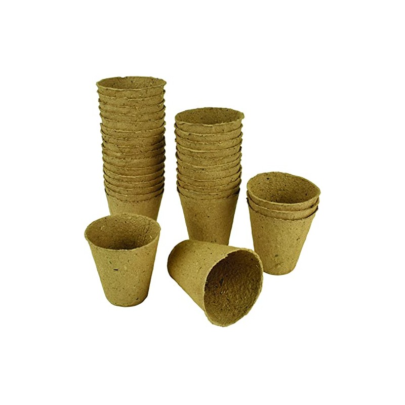 Gro-sure Fibre Pots Round 6cm 96pk Propagation kit, Brown