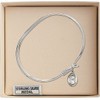 7 inch Oval Eye Hook Bangle Bracelet w/St. Monica in