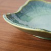 VOMANA Ceramic Decorative Dish, 12'' Large Green Decorative Bowl, Versatile