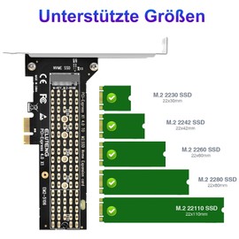 ELUTENG M.2 NVME to PCIe 4.0 Adapter with Bezel NVME SSD to PCIe X1 Conversion Adapter for 2280/2260/2242/2230/22110 M.2 NVMe SSD