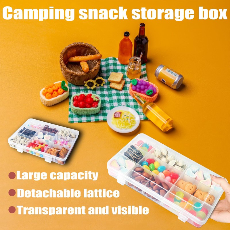 Snack Box for Kids, Snack Box with 18 Removable Grids