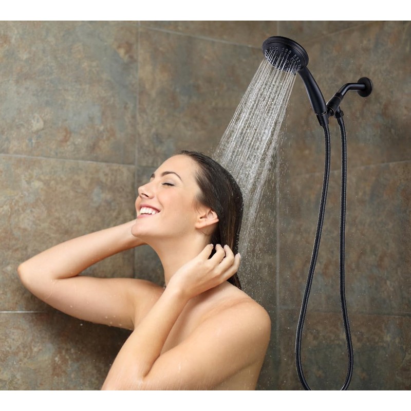 G-Promise High Pressure Shower Head 6 Spray Setting with Adjustable