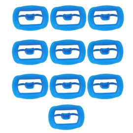 Dental Cheek Retractor Silicon Mouth Opener Oral Teeth Dentist Tools for Orthodontic Therapies Blue 10PCS