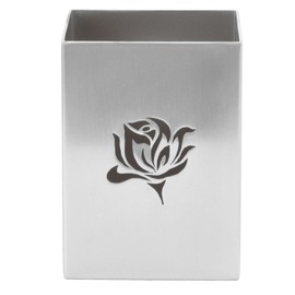 Pencil Cup Holder Multiple Uses Stainless Steel Desktop Stationery Organizer for Cosmetic Brush Silver