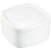 Hakusan Pottery Conte Square White Mat, Approx. 3.9 x 3.9