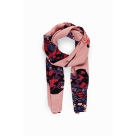 Desigual Women's Accessories Fabric Long Boa Scarf, red