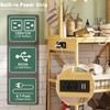 Trironsun Bamboo Bakers Rack with Charging Station 5-Tier Microwave Stand