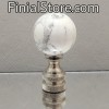 Unbranded Howlite Marble Gemstone 1" Ball Lamp Finials Nickel/Polishe -