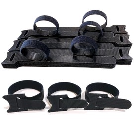 Reusable fastening Cable Ties for Cable Management with Hook and Loop,Multifunctional Cable Ties Cable Management for Home, Office and Garage black