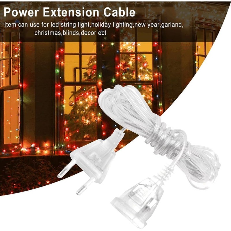 KYRYD 2-Pack 5m PVC Extension Cords for LED Outdoor Lighting