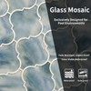5 Sheets Arabesque Porcelain Tile for Kitchen Backsplash