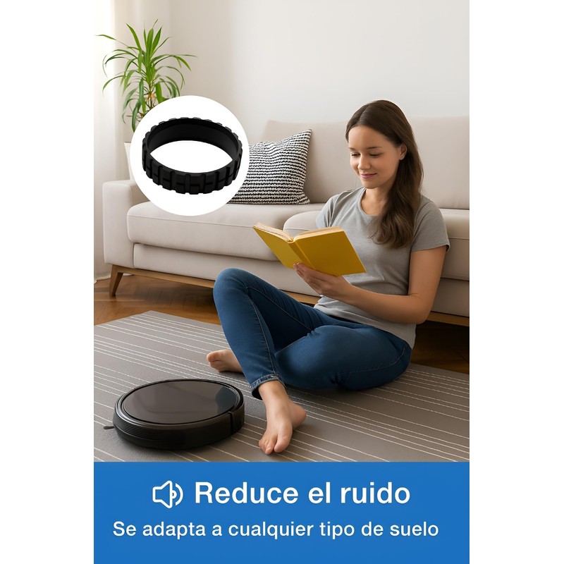 MIRTUX Tyre | Replacement Rubber Compatible with Roomba 500, 600,