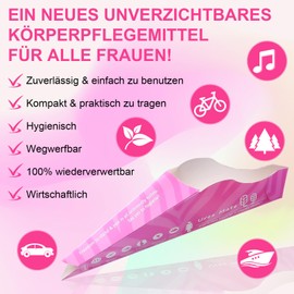 Moorstdel Pack of 30 Portable Urinal for Women, Disposable, Travel Urinal Women Standing, Paper PIPI Funnel for Women, Portable Peeing Aid, Urinal Pregnant, Hiking, Elderly People