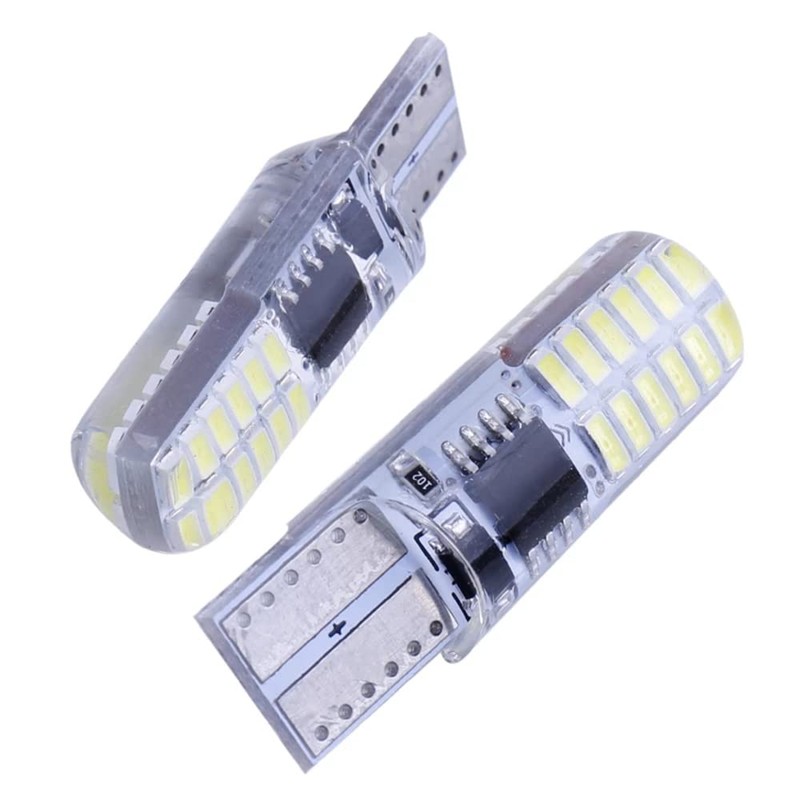 PNNNU 10Pcs W5W T10 Strobe Flash LED Silicone Gel Light