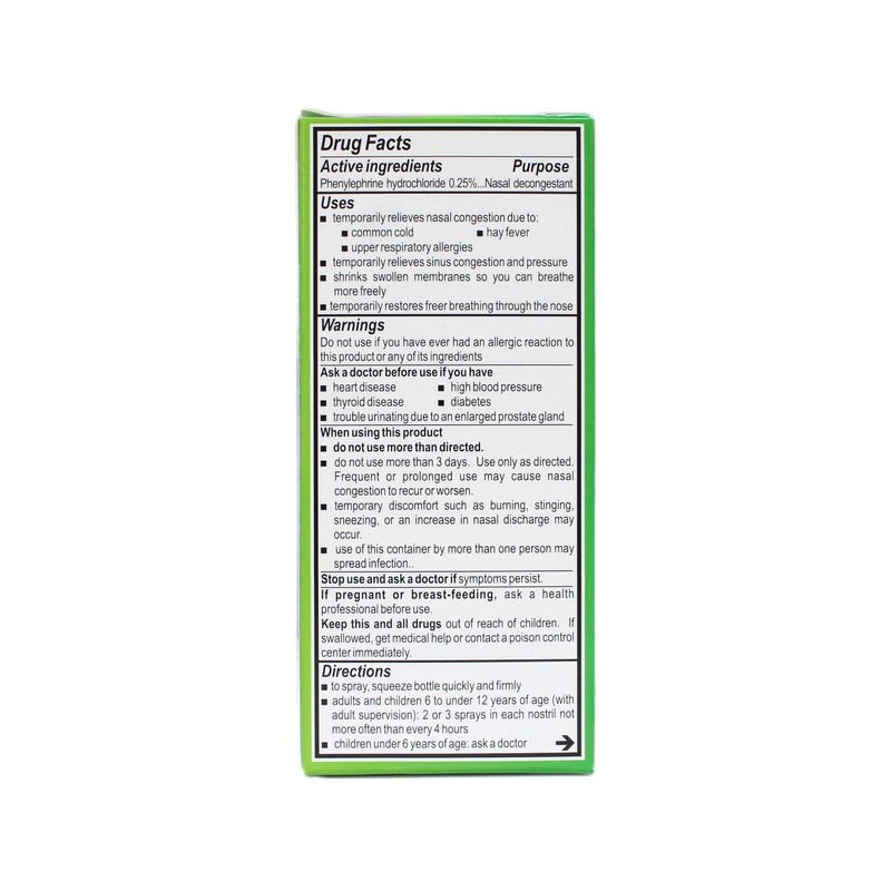 Neo-Synephrine Nasal Spray, Mild Formula, .5-Ounce Bottles (Pack of 4)