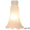 Bieye Lily Flower Blown Glass Lampshade (White, Large I.D. 1.26"