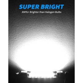 Yorkim Super Bright 578 LED Bulb White 41mm 42mm led Bulb Canbus Error Free 16-SMD 4014 Chipset, 212-2 Dome Light Map Light, 211-2 LED Interior Light, Watts:2W/bulb, Lumens:105LM/bulb,Pack of 4