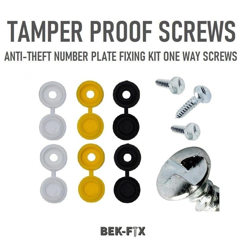 BEK-FIX® Anti-Theft Number Plate Screws Tamper Proof Clutch Head Security