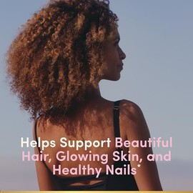 Nature’s Bounty Optimal Solutions Advanced Hair, Skin and Nails Pectin Gummies, 2x Biotin Per Serving, No Stick Gummy, Vegetarian Formula, Strawberry 