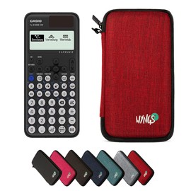 CALCUSO Economy Pack: Casio CALCUSO FX-810DE CW and WYNGS Protective Case in Red