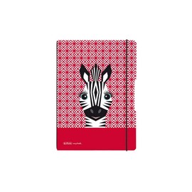 Herlitz 50039838 Notebook Flex A6 40 Sheets Dotted Cute Animals Zebra Design 1 Item