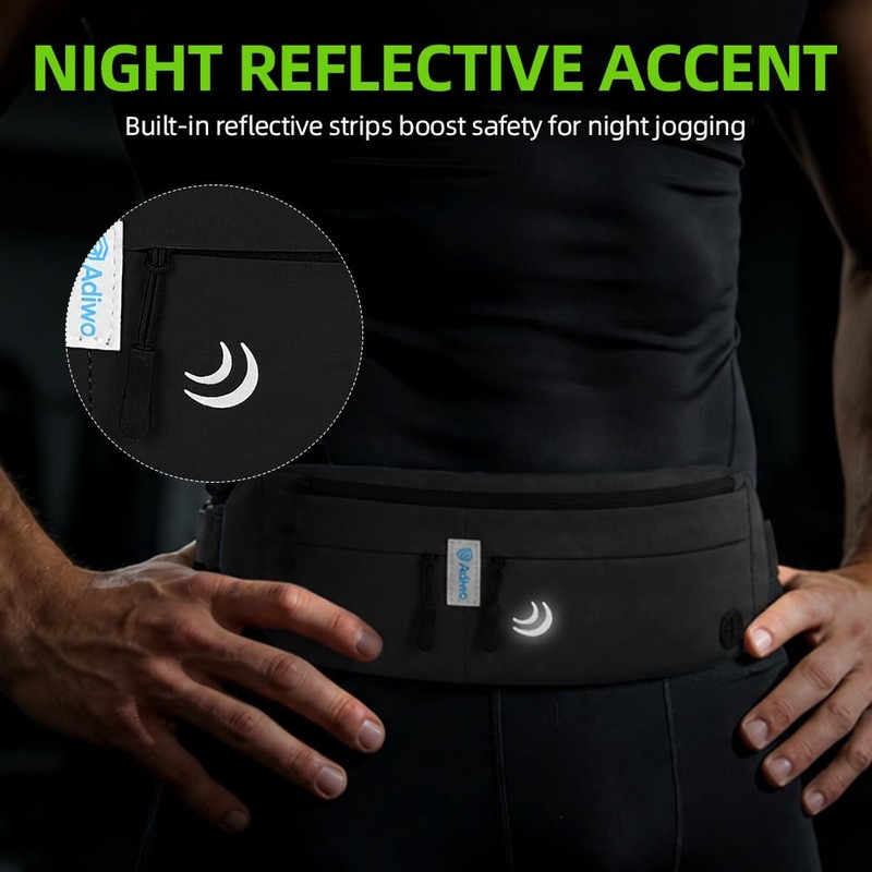 Adiwo Running Belt, Lightweight Running Waist Belt, Lightweight Waist Pack