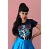 Clip-in fringe hairpiece/clip-in micro-bangs, thick, straight retro rockabilly style: Ida