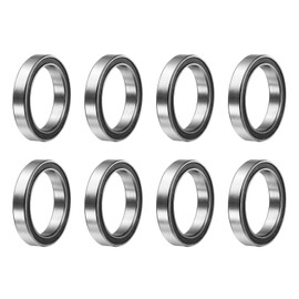 sourcing map 8pcs 6703-2RS Deep Groove Ball Bearings 17x23x4mm Chrome Steel Bearing Double Sealed Precision Bearings, P6(ABEC3)
