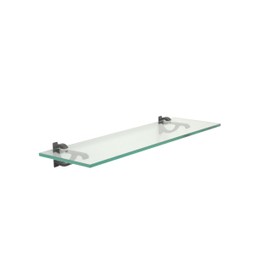 Clear Floating Glass Shelf 8" X 33" in Black
