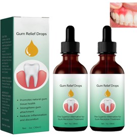 Gum Repair Regrowth Drops,Gum Treatment Drops,Gum Regrowth Drops,Gum Treatment Drops,Gum Therapy Drops,Gum Regrowth for Receding Gums Drops,Gum Disease Treatment for Gum Health 2PCS