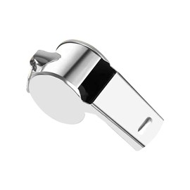 HAADI Referee Whistle 1 Pack Stainless Steel Sports Whistle Super Loud Crisp Sound Coach Whistle for School Sports Training, Football, Security and Emergency Survival