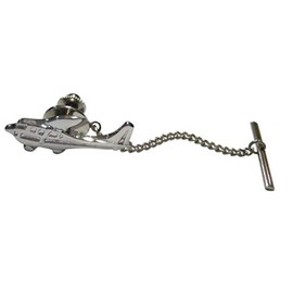 Kiola Designs Silver Toned Cessna Plane Tie Tack
