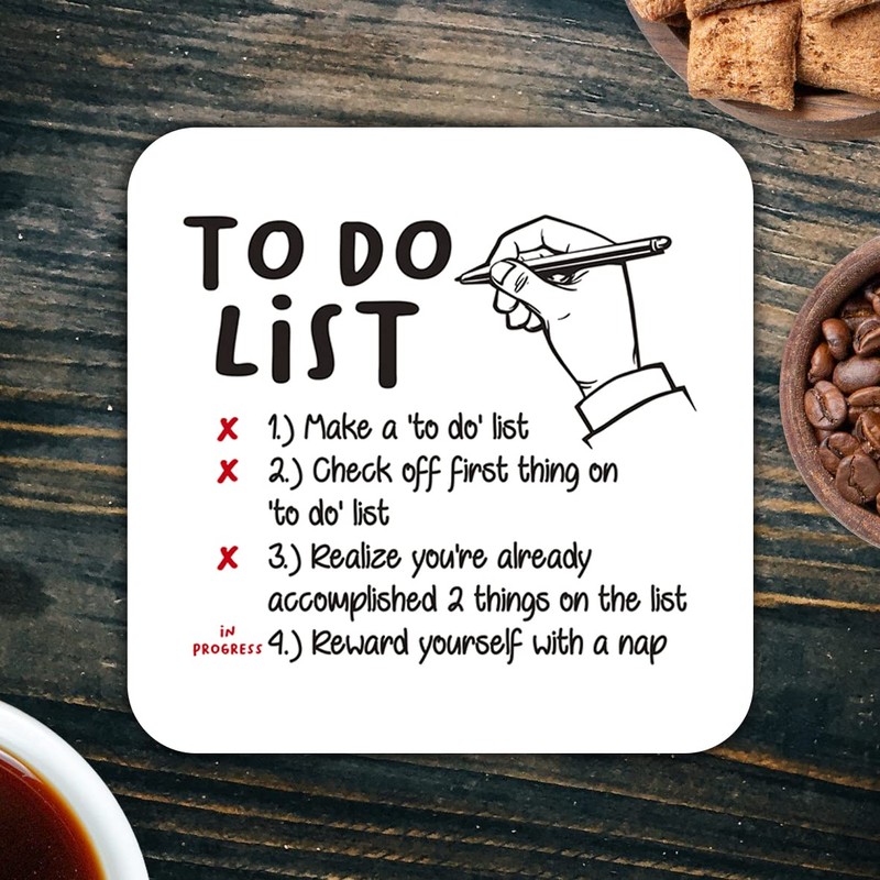 CS542 to Do List Novelty Funny Coffee Tea Drink Gift