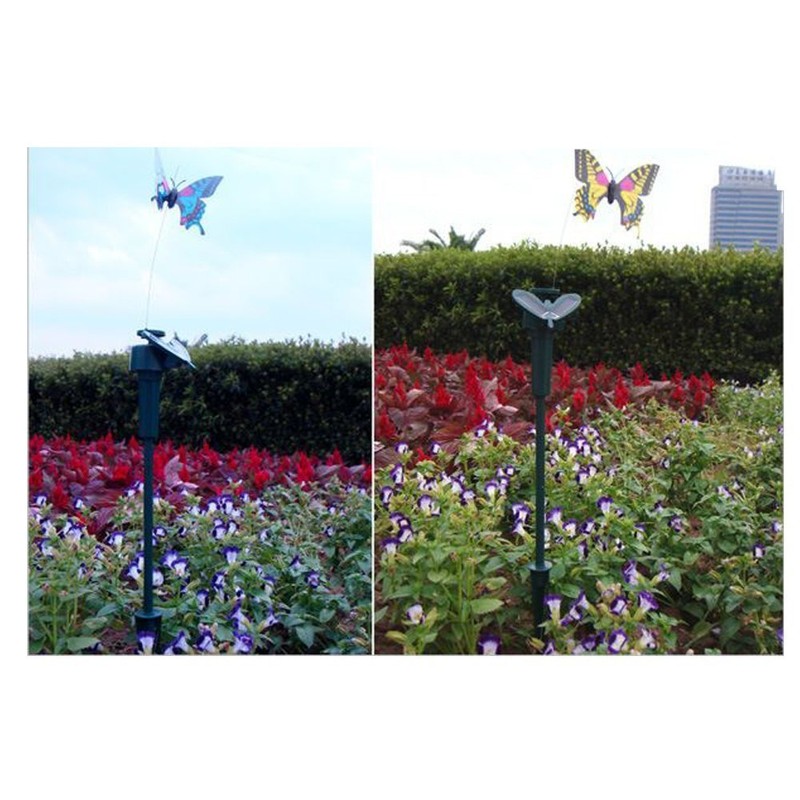 Vanki Solar Yard Stake Fluttering Insects Solar or Battery Powered
