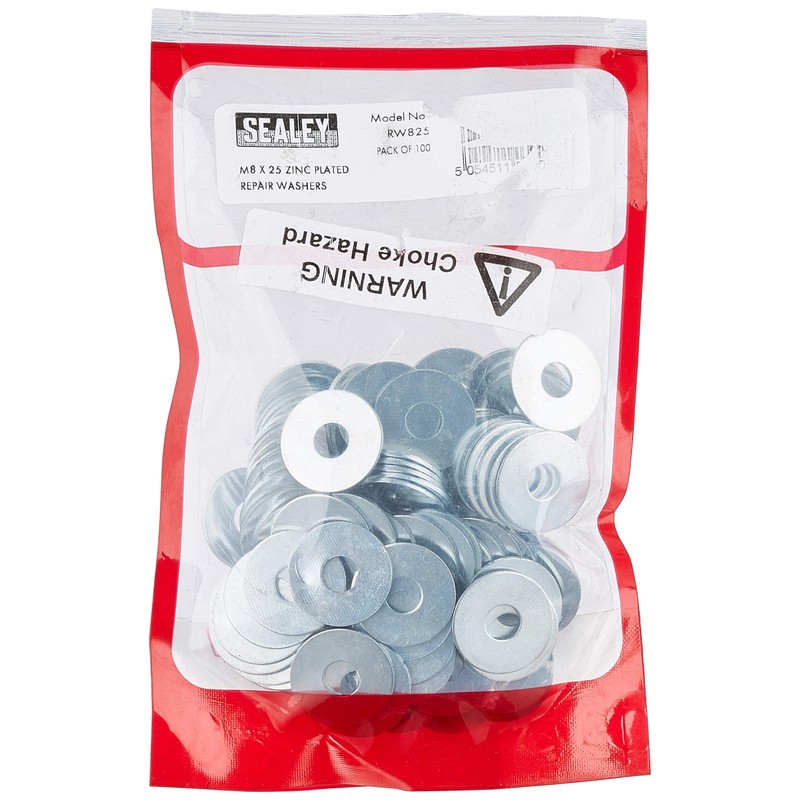 Sealey RW825 Repair Washer M8 x 25mm Zinc Plated Pack