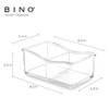 BINO 'The Uniform' 2 Compartment Makeup and Jewelry Organizer, Clear
