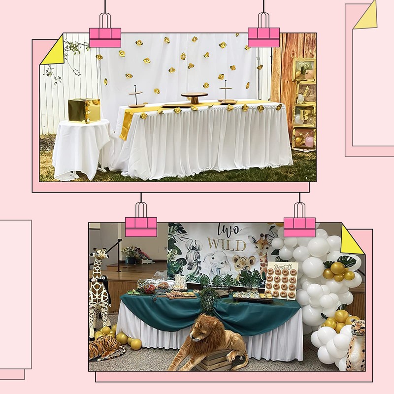 HBBMAGIC Polyester Table Skirt Table Skirts Party Decoration for Wedding,