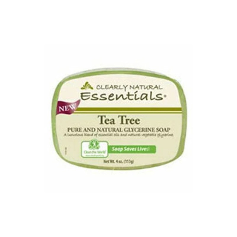 Glycerine Bar Soap Tea Tree 4 oz By Clearly Natural