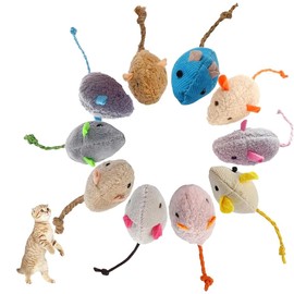 XKSOCT Pack of 10 with Catnip Cat Toy Mouse Plush Mouse Catnip Toy Plush Cat Toy Interactive Cat Toy