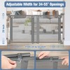 Expandable Baby Gate for Stairs No Bottom Bar, 34-55” Safety