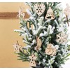 64-piece wooden Christmas tree decoration, 16 different motifs pendant set,