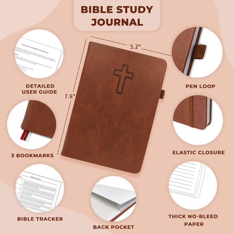 JOTFLY Bible Study Journal - Church Notes Notebook for Note