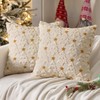 MIULEE Christmas Pillow Covers 18x18 Inch Set of 2, Beige