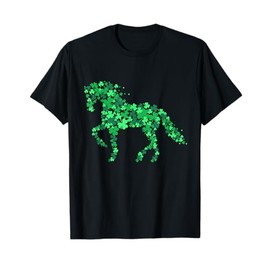 Horse Shamrock Horseback Riding Equestrian Shirt Patrick Day T-Shirt