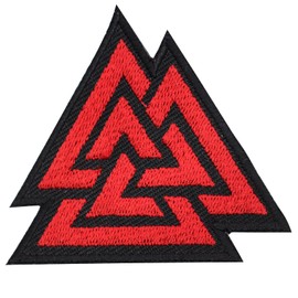 Valknut Triangles Sign Viking Patch Iron On Sew On Embroidered Patch Badge Applique for Clothes Shirts Jeans etc