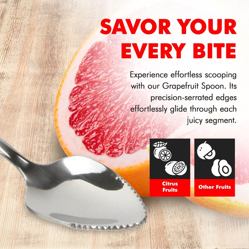 Chef Craft Select Serrated Grapefruit Spoon, 9 inch 2 piece