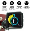 KLIQ UberTuner-Max, USB-Rechargeable Clip-On Tuner for Guitar, Bass, Violin, Ukulele