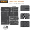 Goovilla Plastic Interlocking Deck Tiles, 9 Pack Outdoor Patio Flooring,