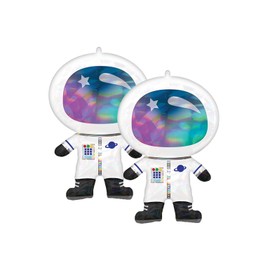Set of 2 Holographic Astronaut Jumbo 30" Foil Party Balloons by Anagram