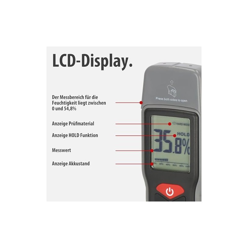 Brennenstuhl Moisture Meter FM-01 (Moisture Meter for Wood or Building